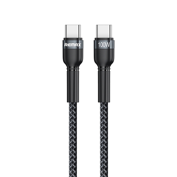 REMAX RC-172 Jany Series 1m PD100W Type-C to USB-C / Type-C Aluminum Alloy Braid Fast Charging Data Cable
