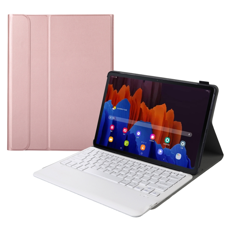 A970 Detachable Bluetooth Keyboard Ultrathin Horizontal Flip Leather Tablet Case for Samsung Galaxy Tab S7 FE T730 / T736 / S7+ T970 / T975 / T976