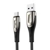 JOYROOM S-M411 Sharp Series 3A USB-C / Type-C Interface Charging + Transmission Nylon Braided Data Cable with Drop-shaped Indicator Light, Cable Length: 1.2m