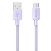 WEKOME WDC-03 Tidal Energy Series 3A USB to Micro USB Braided Data Cable, Length: 1m