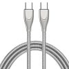 ADC-009 USB-C / Type-C to USB-C / Type-C Zinc Alloy Hose Fast Charging Data Cable, Cable Length: 1m