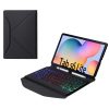 B610S Diamond Texture Triangle Back Holder Splittable Bluetooth Keyboard Leather Tablet Case with Backlight for Samsung Galaxy Tab S6 Lite