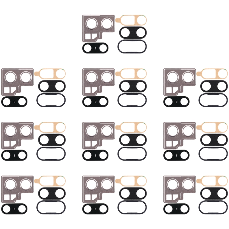 For Huawei P20 10pcs Back Camera Bezel with Lens Cover & Adhesive