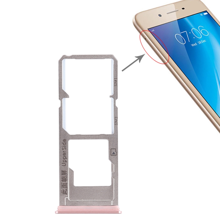 For Vivo Y53 2 x SIM Card Tray + Micro SD Card Tray
