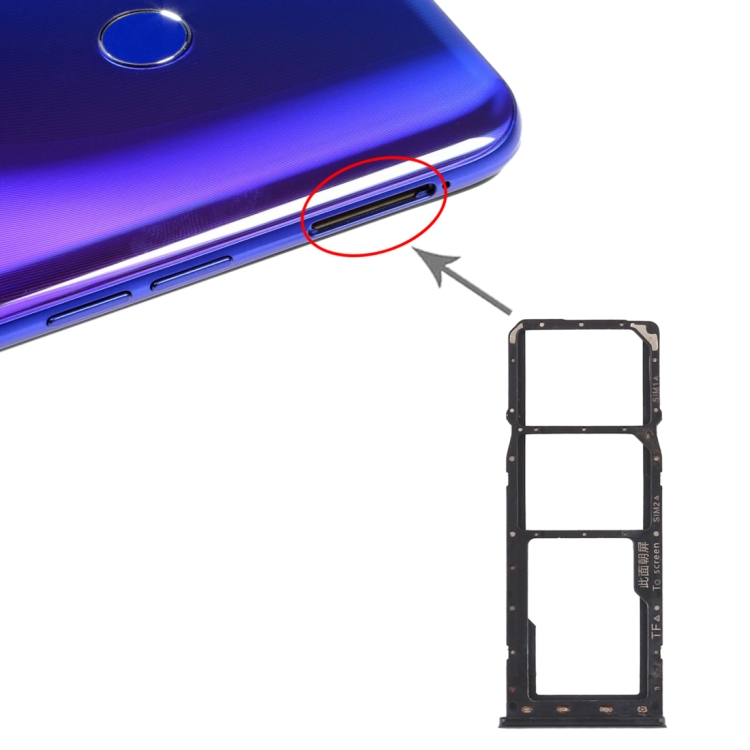 For OPPO Realme 3 Pro / Realme X Lite SIM Card Tray + SIM Card Tray + Micro SD Card Tray