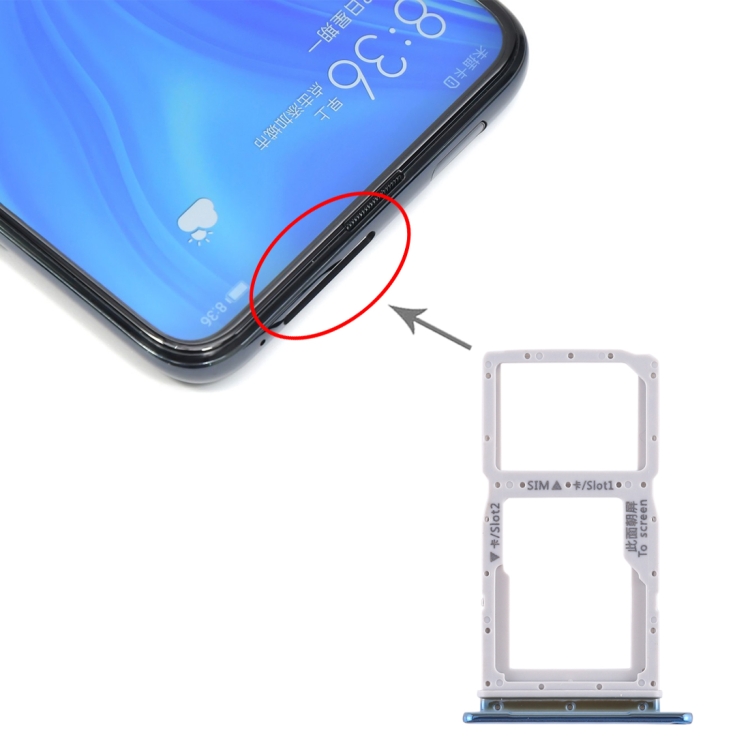 SIM Card Tray + SIM Card Tray / Micro SD Card Tray for Huawei Enjoy 10 Plus