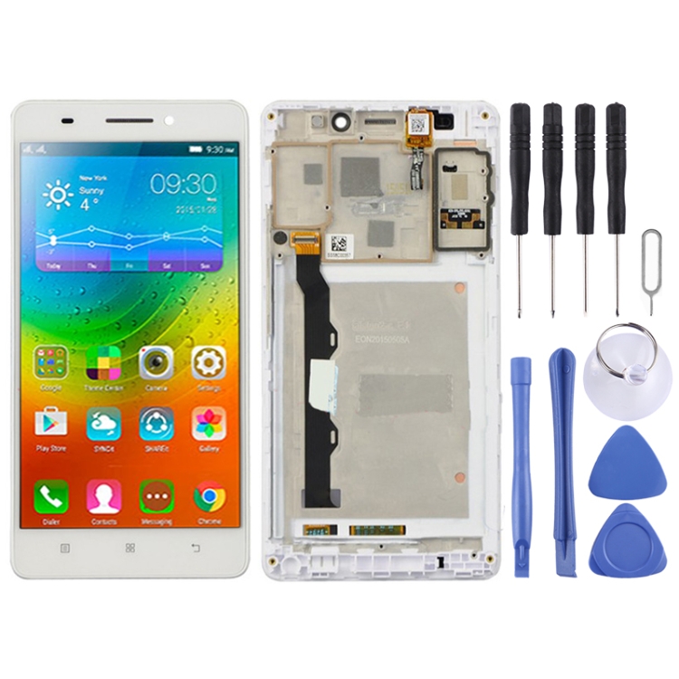 LCD Screen and Digitizer Full Assembly with Frame for Lenovo A7600