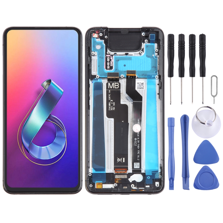 LCD Screen and Digitizer Full Assembly with Frame for Asus Zenfone 6 ZS630KL I01WD