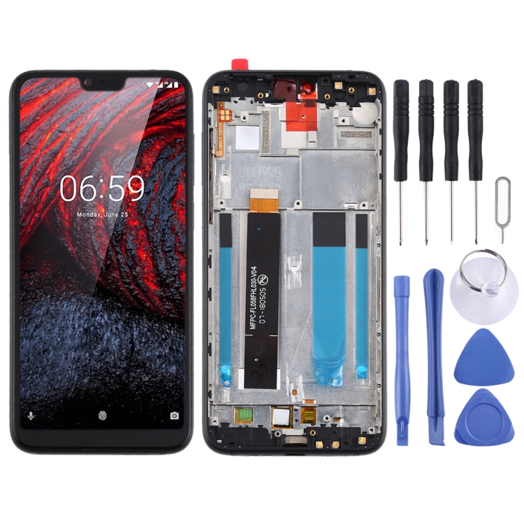 LCD Screen and Digitizer Full Assembly with Frame for Nokia X6 / 6.1 Plus TA-1099 TA-1116 TA-1103 TA-1083