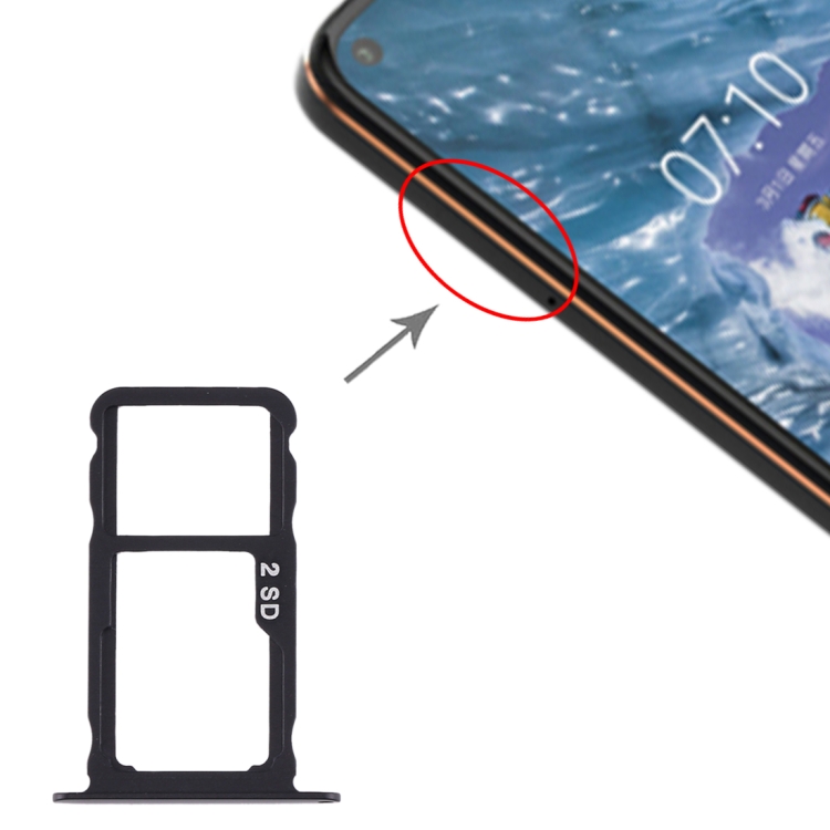Original SIM Card Tray + SIM Card Tray / Micro SD Card Tray for Nokia X71 / TA-1172 TA-1167 TA-1188