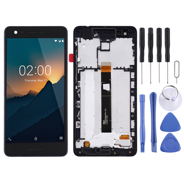 LCD Screen and Digitizer Full Assembly with Frame for Nokia 2.1