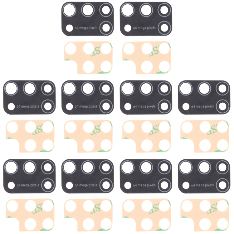 For Samsung Galaxy M31 / Galaxy M31 Prime SM-M315 10pcs Back Camera Lens