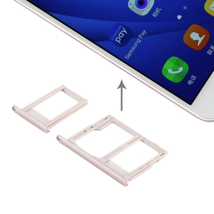 For Galaxy J5 Prime / G570 & J7 Prime / G610 SIM Card Tray + Micro SD & SIM Card Tray