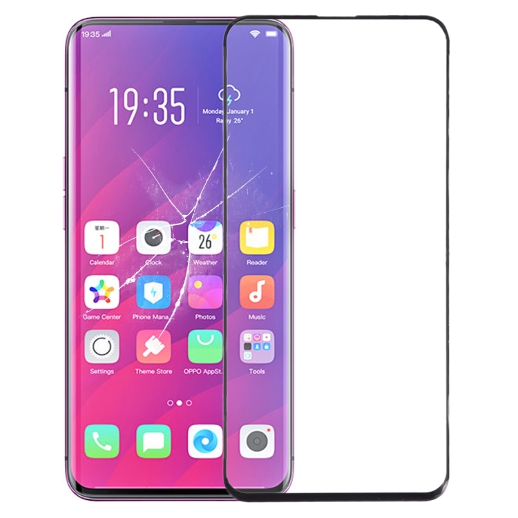 For OPPO Find X Front Screen Outer Glass Lens with OCA Optically Clear Adhesive