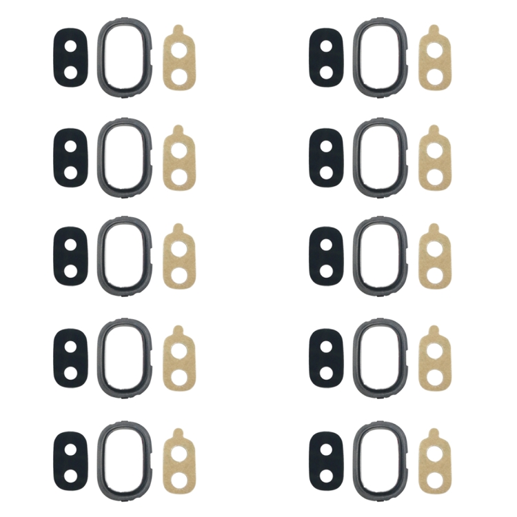 For Galaxy J4, J400F/DS, J400G/DS 10pcs Back Camera Bezel with Lens Cover & Adhesive