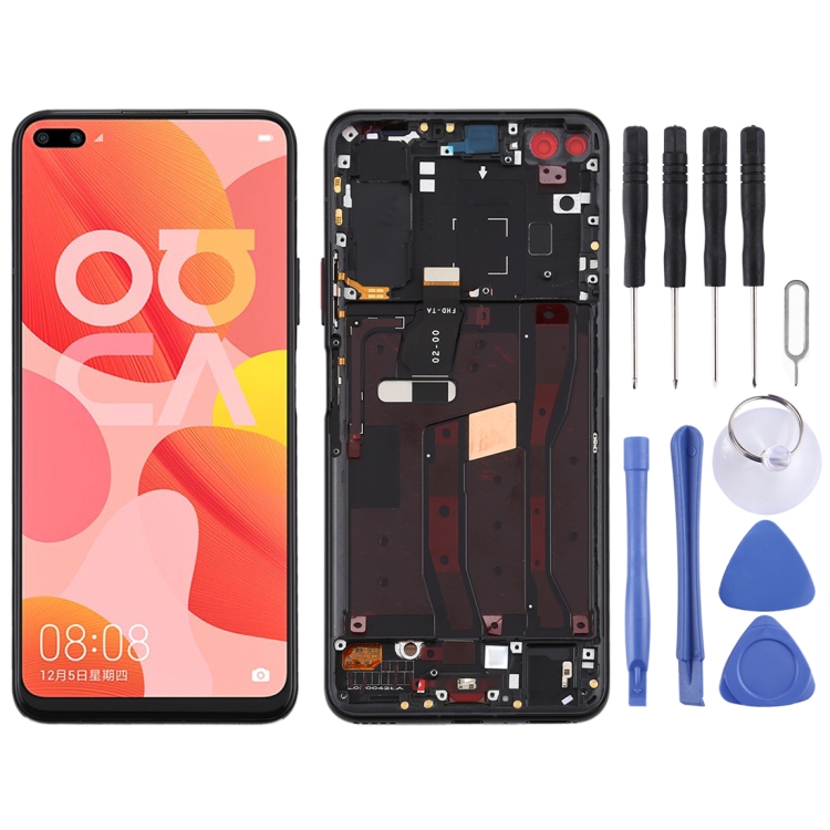 LCD Screen and Digitizer Full Assembly with Frame for Huawei Nova 6 4G