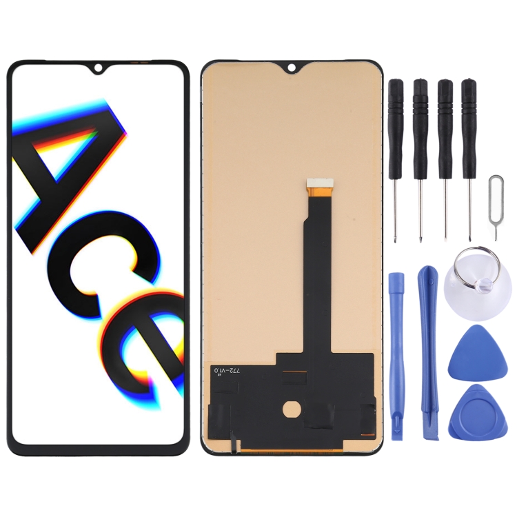 TFT Material LCD Screen and Digitizer Full Assembly (Not Supporting Fingerprint Identification) for OPPO Reno ACE / Realme X2 Pro