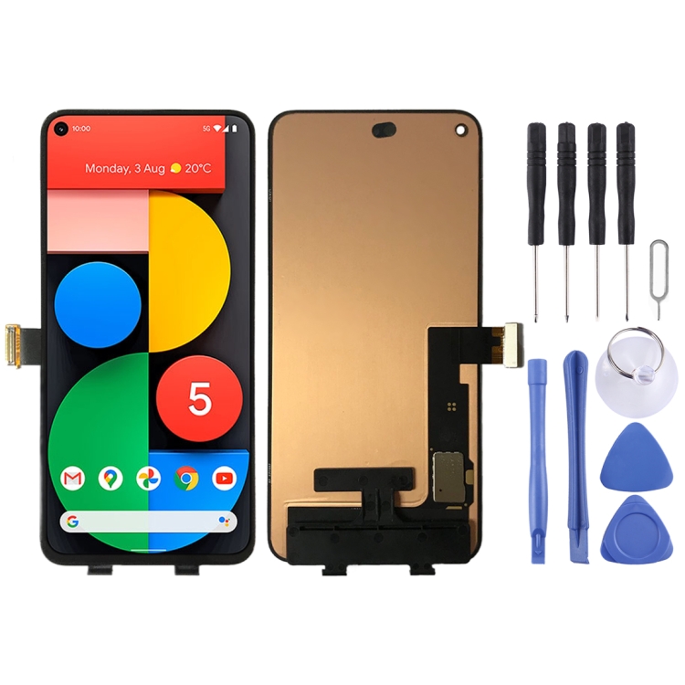 Original OLED Material LCD Screen and Digitizer Full Assembly for Google Pixel 5 GD1YQ GTT9Q