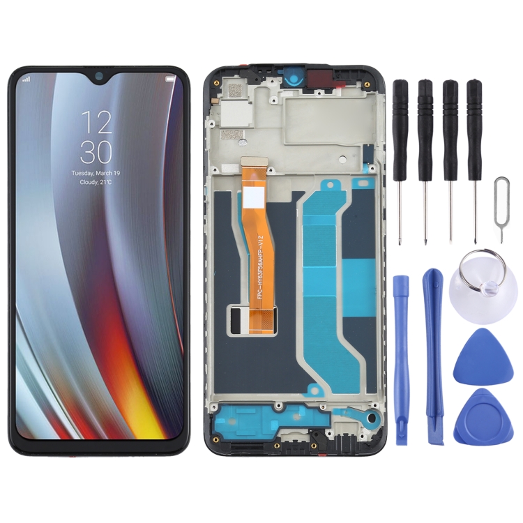 LCD Screen and Digitizer Full Assembly With Frame for OPPO Realme 3 Pro / Realme X Lite RMX1851