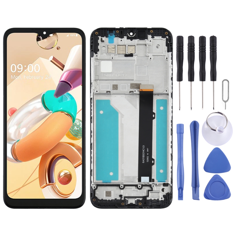LCD Screen and Digitizer Full Assembly With Frame for LG K41s LMK410EMW, LM-K410EMW, LM-K410