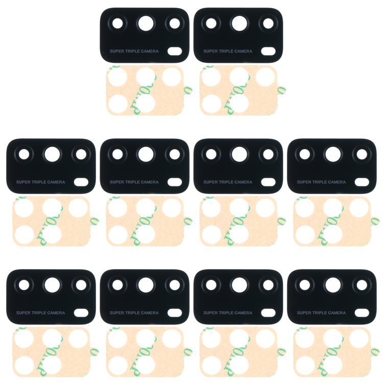 10 PCS Back Camera Lens for Xiaomi Poco M3 M2010J19CG M2010J19CI