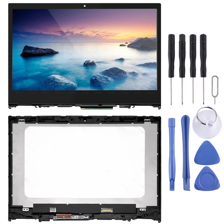 1366 x 768 HD LCD Screen and Digitizer Full Assembly with Frame for Lenovo IdeaPad Flex 5-14 5-1470 5-1480