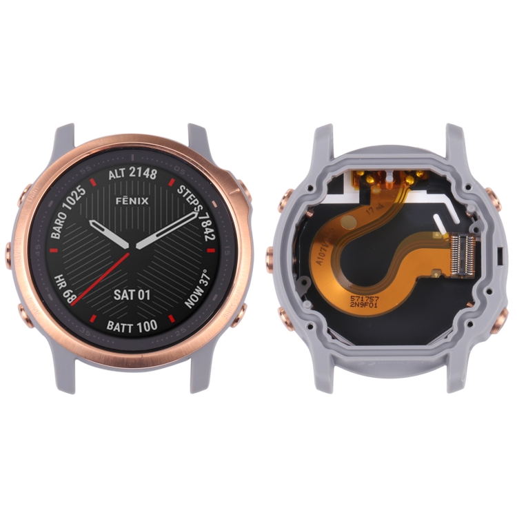 LCD Screen and Digitizer Full Assembly With Frame for Garmin Fenix 6S