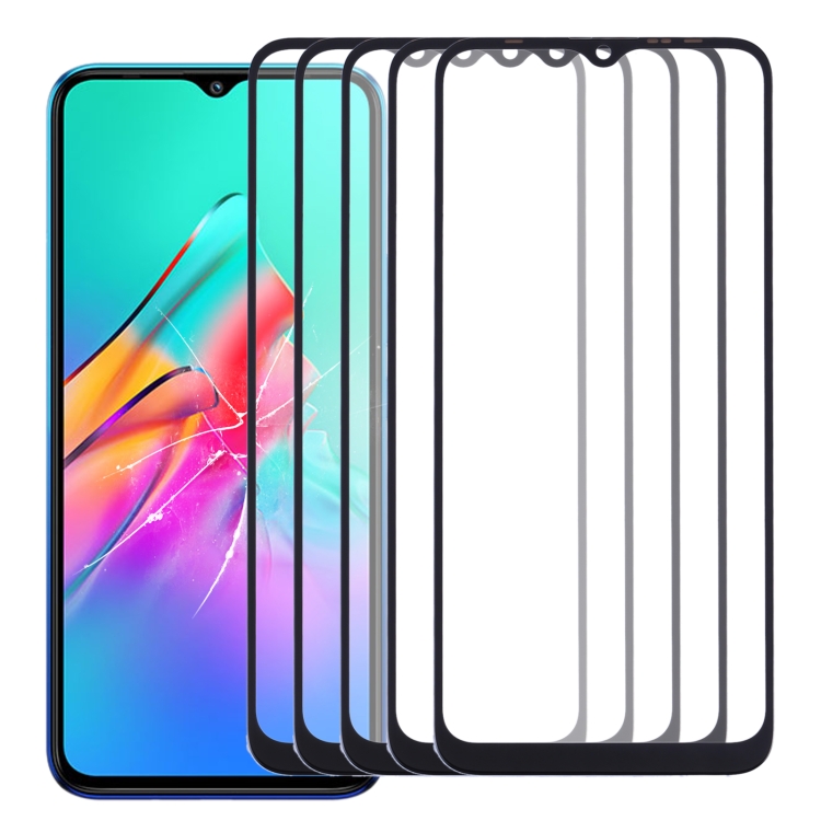For Infinix Smart 5 / Hot 10 Lite X657, X657C, X657B 5pcs Front Screen Outer Glass Lens
