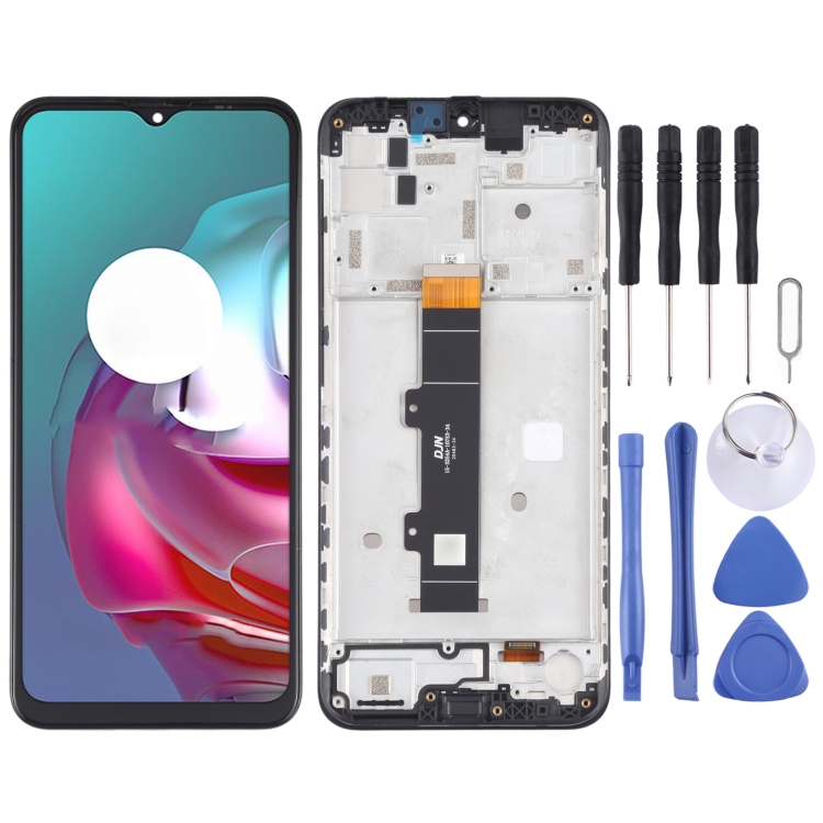 LCD Screen and Digitizer Full Assembly with Frame for Motorola Moto G30 XT2129-1 XT2129-2