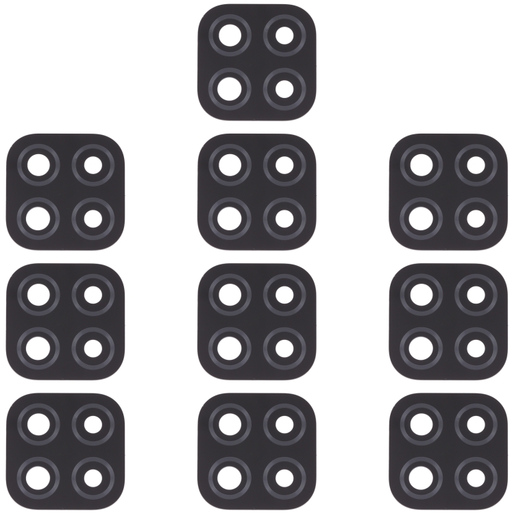 10 PCS Back Camera Lens for Xiaomi Redmi 9C / Redmi 9 (India) / Redmi 9C NFC / Poco C3