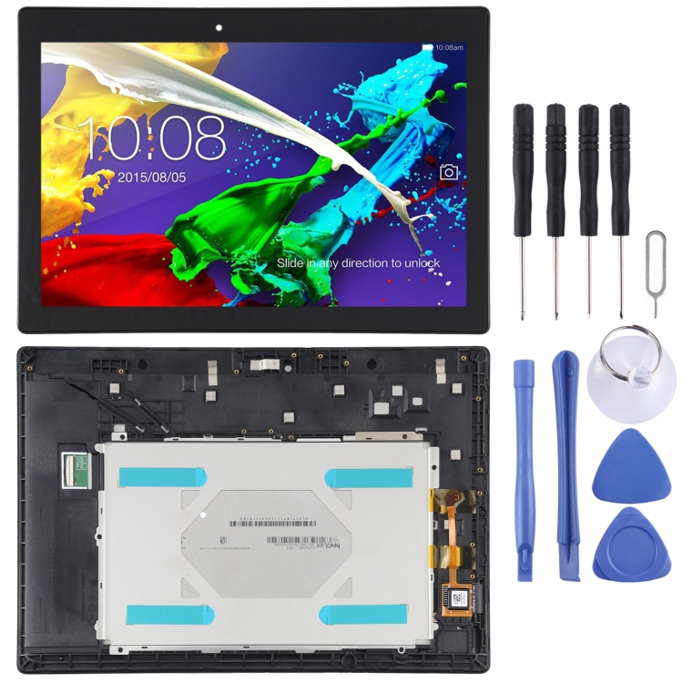 LCD Screen and Digitizer Full Assembly with Frame for Lenovo Tab 2 A10-70 A10-70F A10-70L