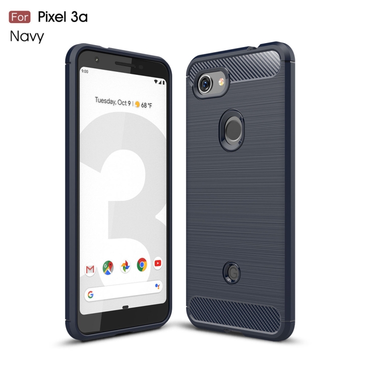Brushed Texture Carbon Fiber TPU Case for Google Pixel 3a