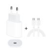 2 in 1 Single USB-C / Type-C Port Travel Charger + 3A PD 3.0 USB-C / Type-C to USB-C / Type-C Fast Charge Data Cable Set, Cable Length: 1m