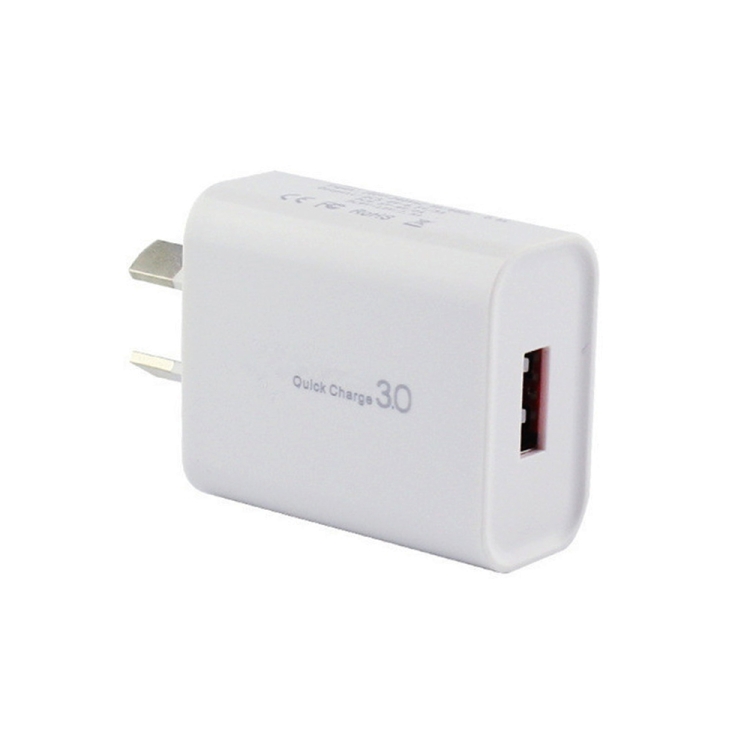 QC 3.0 18W 3A Single USB Interface Charger, AU Plug