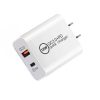 18W PD + QC 3.0 USB Dual Fast Charging Universal Travel Charger,