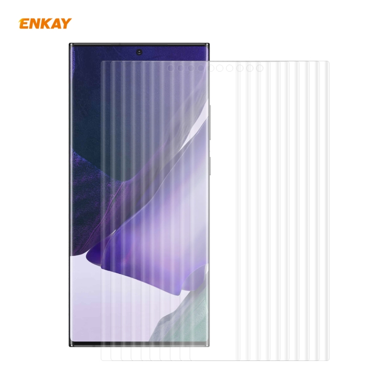For Samsung Galaxy Note 20 Ultra 10 PCS ENKAY Hat-Prince 3D Full Screen PET Curved Hot Bending HD Screen Protector Soft Film