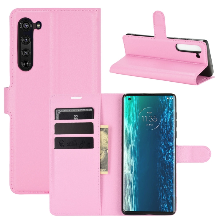 For Motorola Edge Litchi Texture Horizontal Flip Protective Case with Holder & Card Slots & Wallet