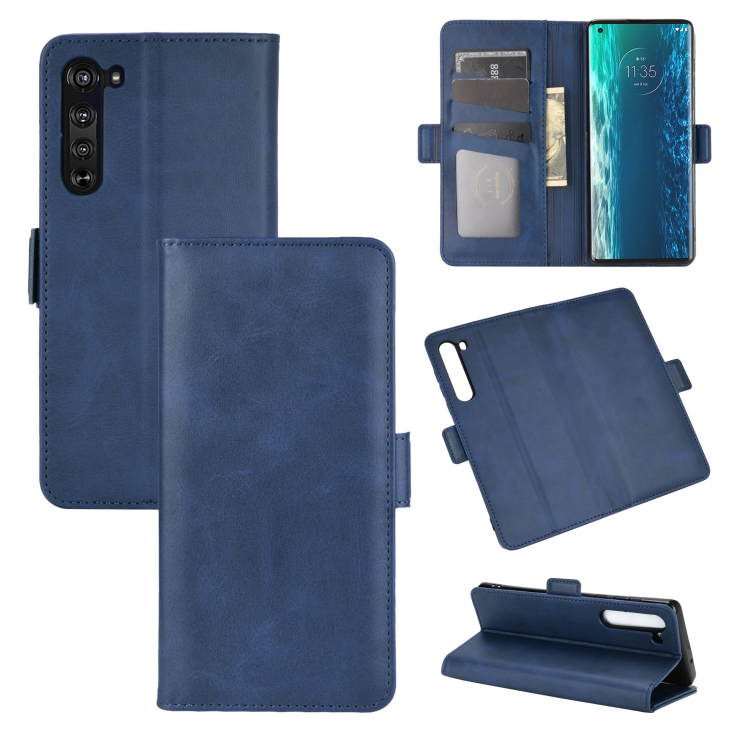 For Motorola Moto Edge Dual-side Magnetic Buckle Horizontal Flip Leather Case with Holder & Card Slots & Wallet
