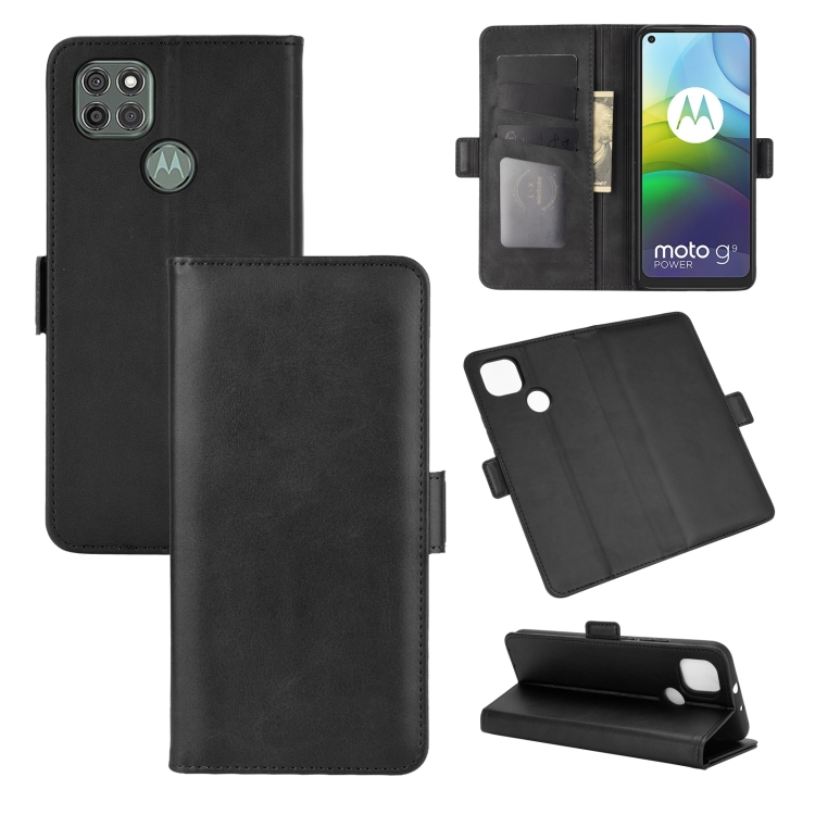 For Motorola Moto G9 Power Dual-side Magnetic Buckle Horizontal Flip Leather Case with Holder & Card Slots & Wallet