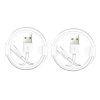 XJ-023 2 PCS USB Male to Micro USB Male Interface Charge Cable, Length: 1m