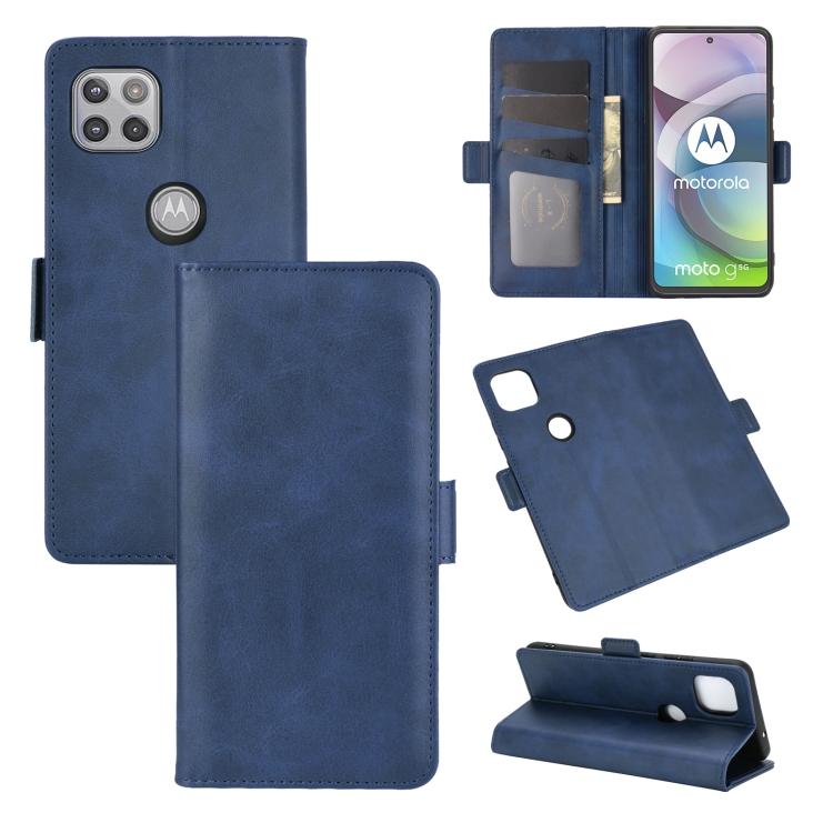 For Motorola Moto G 5G Dual-side Magnetic Buckle Horizontal Flip Leather Case with Holder & Card Slots & Wallet