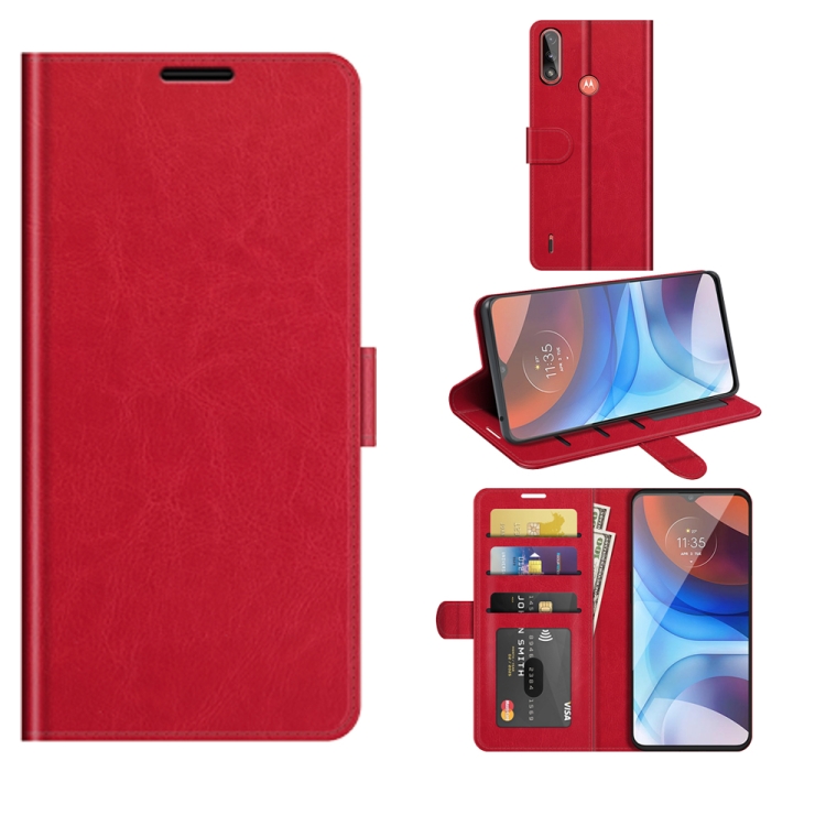 For Motorola Moto E7 Power R64 Texture Single Horizontal Flip Protective Case with Holder & Card Slots & Wallet& Photo Frame