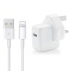 12W USB Charger + USB to 8 Pin Data Cable for iPad / iPhone / iPod Series, UK Plug