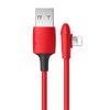 ENKAY Hat-Prince ENK-CB211 2.4A USB to 8 Pin 90 Degree Elbow Silicone Data Sync Fast Charging Cable, Cable Length: 1.8m