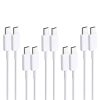XJ-69 5 PCS 1m 3A USB-C / Type-C to Type-C TPU Charging Sync Data Cable for Mobile Phone
