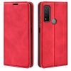 For TCL 20 R 5G Retro-skin Business Magnetic Suction Phone Leather Case with Holder & Card Slots & Wallet
