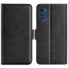 For Motorola Moto E32 4G Dual-side Magnetic Buckle Horizontal Flip Leather Phone Case