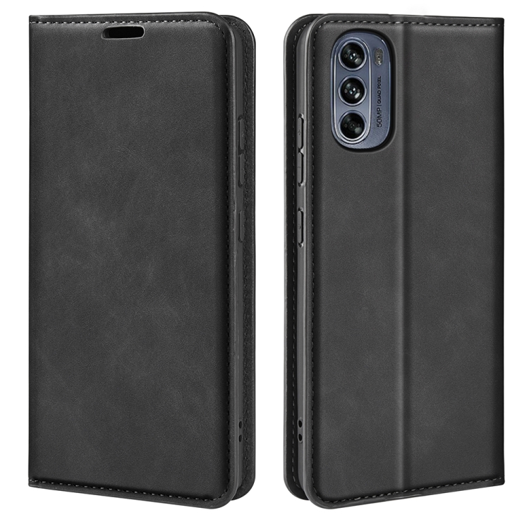 For Motorola G62 5G Retro-skin  Magnetic Suction Leather Phone Case