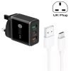 45W PD25W + 2 x QC3.0 USB Multi Port Charger with USB to Type-C Cable, UK Plug