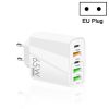 65W Dual PD Type-C + 3 x USB Multi Port Charger for Phone and Tablet PC, EU Plug